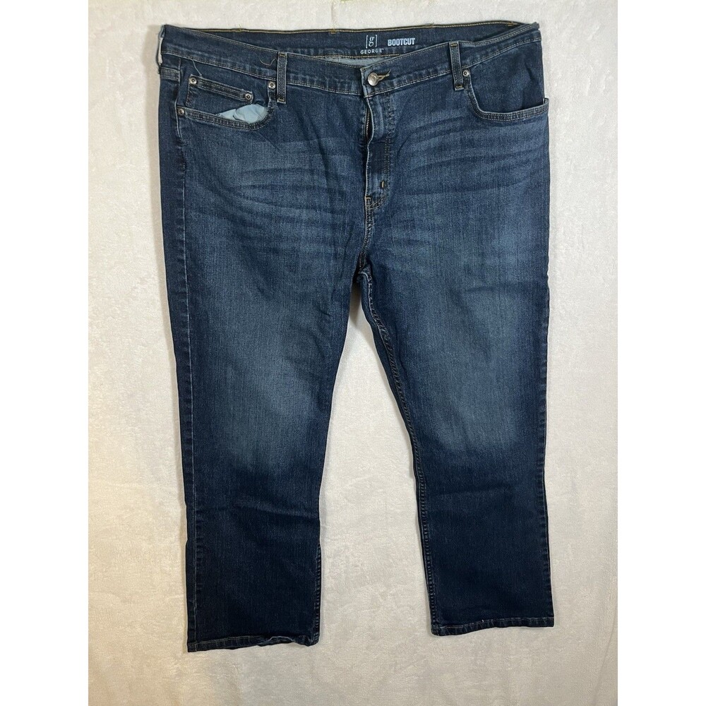 Men's George Bootcut Jeans 42x30 Blue Jeans Denim Pants